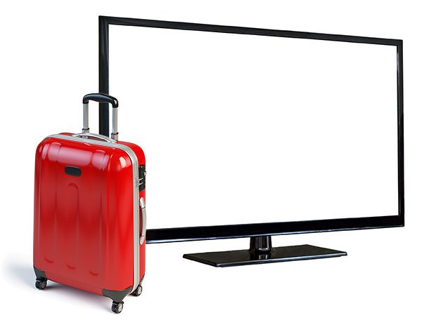 TV-and-suitcase TV and suitcase storage